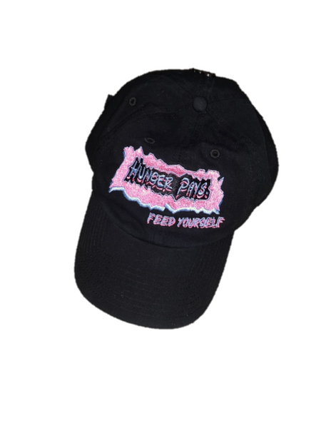 black/carolina/pink logo dad hat